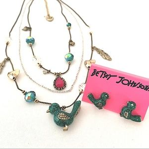 Betsey Johnson 'Flights of Fancy' Necklace & Earring Set
